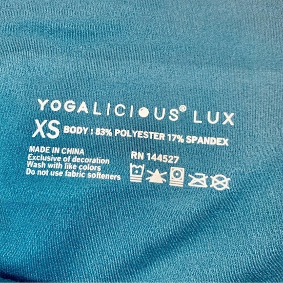 NWT Yogalicious Lux Shorts XS Dark Teal Spandex 5” Inseam Athletic Shorts New - Picture 8 of 13